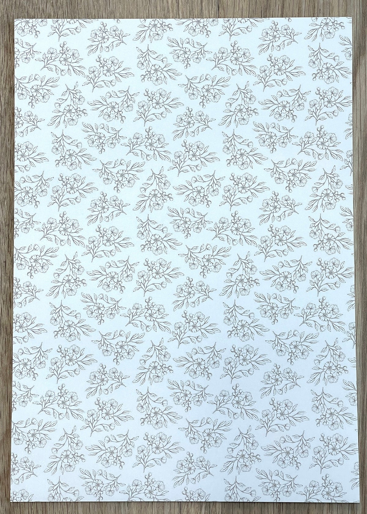 1:12 Miniature Flower Wallpaper Sticker , Dollhouse Supplies Flower Wallpaper Sticker , 8" x 11" - Z3