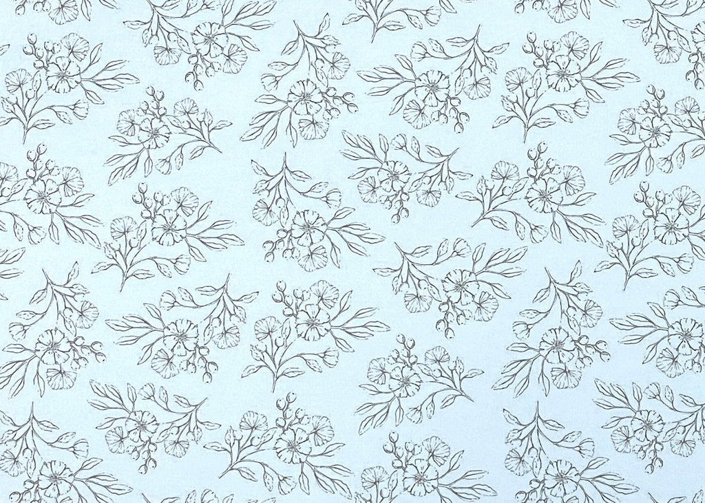 1:12 Miniature Flower Wallpaper Sticker , Dollhouse Supplies Flower Wallpaper Sticker , 8" x 11" - Z3