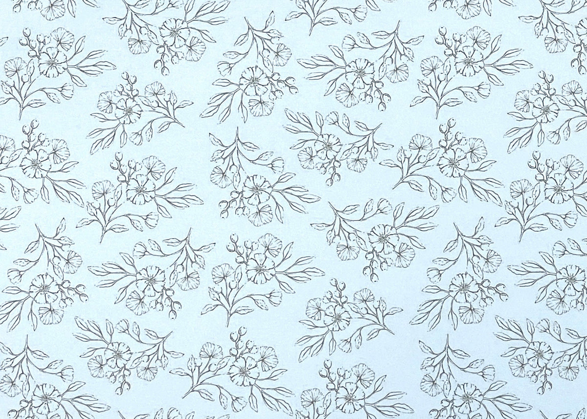 1:12 Miniature Flower Wallpaper Sticker , Dollhouse Supplies Flower Wallpaper Sticker , 8" x 11" - Z3