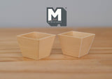 1:12 Dollhouse Supplies Miniature Wood Box Large , Miniature Square Planter - F075
