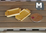 1:12 Dollhouse Supplies Miniature Ceramic Tray set of 2- A040
