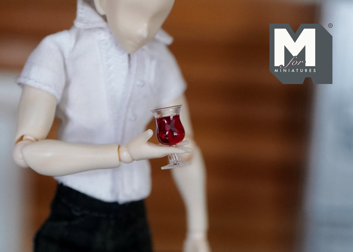 1:12 Dollhouse Miniature wine set of 2 - E085