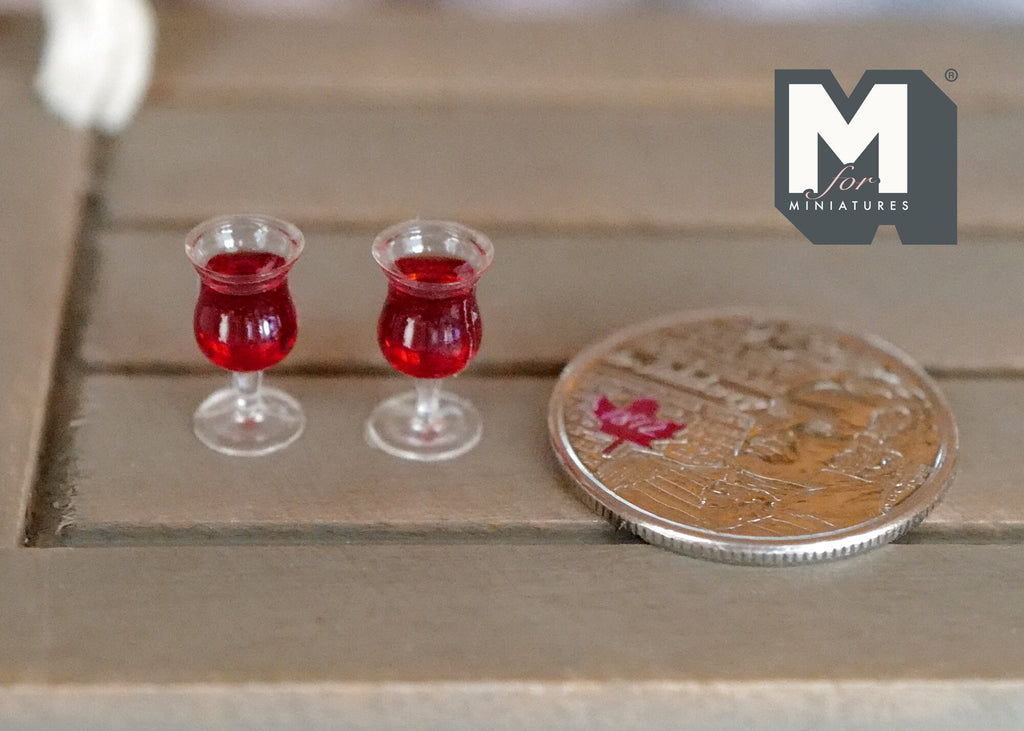1:12 Dollhouse Miniature wine set of 2 - E085