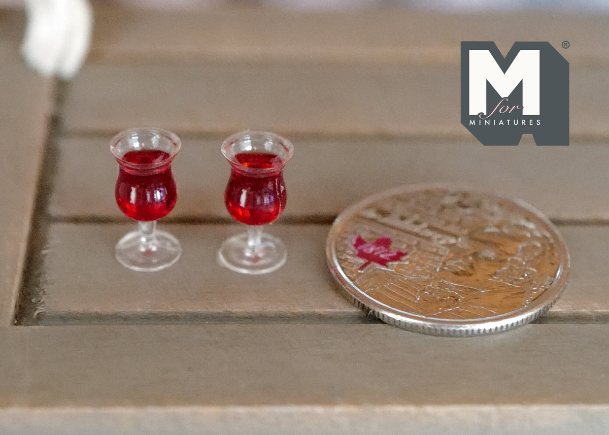 1:12 Dollhouse Miniature wine set of 2 - E085