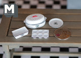 1:12 Dollhouse Supplies Miniature Roaster / Pan Set 5 Pcs E036