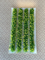 Miniature Hedges Bendable Lush Green Sticker Strip Landscape Scenery Set of 4 - SC29