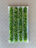 Miniature Hedges Bendable Lush Green Sticker Strip Landscape Scenery Set of 4 - SC29