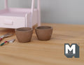 1:12 Dollhouse Miniature Clay Pottery Planter, flower pot set  of 2 - B082