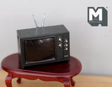 Dollhouse Supplies Vintage Style TV , 1:12 Scale Miniature Classic Style Television - H036