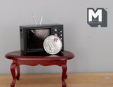 Dollhouse Supplies Vintage Style TV , 1:12 Scale Miniature Classic Style Television - H036