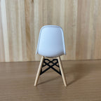 Miniature Chair 1:12 Scale Dollhouse Supplies Modern Dining Chair Lounge Chair Patio Chair 2-11/16 inch tall  (white) - H042