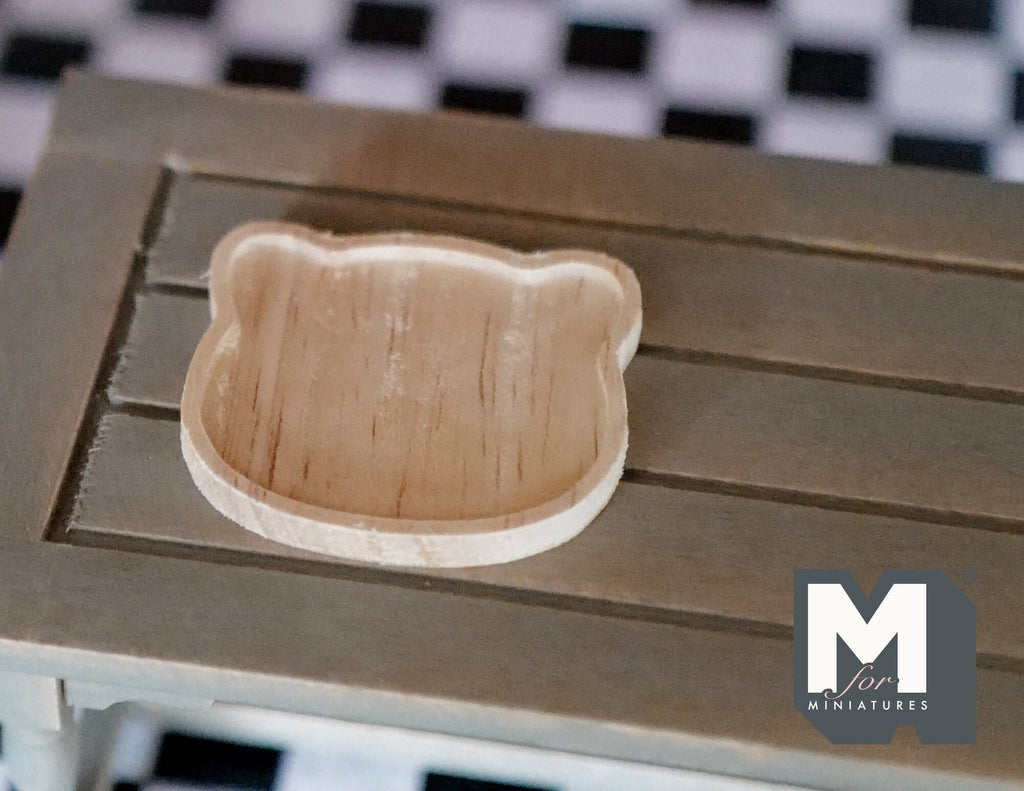 1:12 Dollhouse Supplies Miniature unfinished, unpainted Wooden Tray - F065