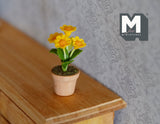 Dollhouse Supplies potted flower, dolls house Chrysanthemum, decoration living room 1 12th scale miniature - H018
