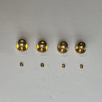 1:12 Scale Miniature Brass Dollhouse Door Knobs with Backplates, Set of 4, 1/4 inch dia.