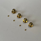 1:12 Scale Miniature Brass Dollhouse Door Knobs with Backplates, Set of 4, 1/4 inch dia.