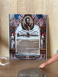 Miniature Emancipation Proclamation Replica Piece 1.5"(W) x 1-3/4"(H) F055