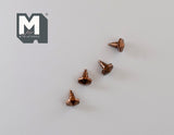 Dollhouse Miniature Cabinet Pulls Dresser Knobs Drawer Pulls Door Knobs Brass (Bronze) 4 Piece Pack (S) A049