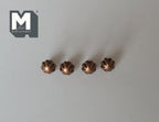 1:12 Scale Miniature Melon Knobs, Set of 4, 3/16 inch dia., DIY Dollhouse Supply (bronze) (A7)