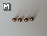 Dollhouse Miniature Cabinet Pulls Dresser Knobs Drawer Pulls Door Knobs Brass (Bronze) 4 Piece Pack (A7) - A049
