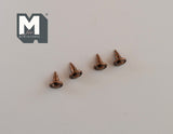 Dollhouse Miniature Cabinet Pulls Dresser Knobs Drawer Pulls Door Knobs Brass (Bronze) 4 Piece Pack (C) A049