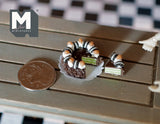 1:12 scale Dollhouse Supplies miniature Almond and Chocolate Cake E012