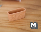 1:12 Scale Miniature Clay Rectangular Planter Trough, Embossed Relief, 1-3/4 inch long, DIY Dollhouse Supply (strawberry pattern)