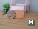 1:12 Scale Miniature Clay Rectangular Planter Trough, Embossed Relief, 1-3/4 inch long, DIY Dollhouse Supply (strawberry pattern)