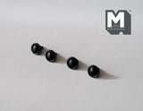 Dollhouse Miniature Cabinet Pulls Dresser Knobs Drawer Pulls Door Knobs Brass (Matte Black) 4 Piece Pack (N) - A049