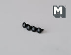 1:12 Scale Miniature Mushroom Knobs, Set of 4, 3/16 inch dia., DIY Dollhouse Supply (matte black)