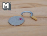1:12 Scale Dollhouse Supplies Miniature Metal Sickle Reaping Hook Farm Harvesting Tool - F078