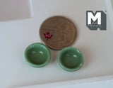 Dollhouse Miniature ceramic Bowl set of 2 - H017