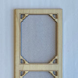 1:12 Dollhouse Victorian Screen Door , Dollhouse Bug Screen Door , Unfinished Unpainted Miniature Screen Door - I043