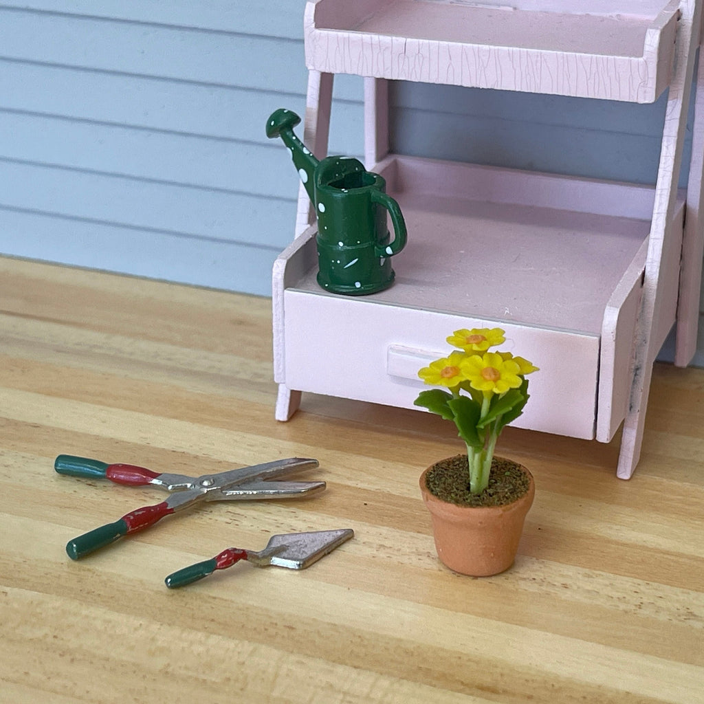 Miniature Clay Planter Pot 1:12 Scale Miniature Potted Flowers , Dollhouse Potted Flowers , Dollhouse Flowers , Miniature Flowers - H032