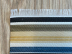 Tapis miniature rayé à franges à l'échelle 1:12, 16 cm de long, accessoire pour maison de poupée à faire soi-même