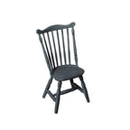1:12 Scale Miniature Duxbury Windsor Chair Kit, Unassembled, 3-7/16 inch tall, DIY Dollhouse Supply (black)