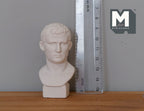 Sculpture de buste miniature de style romain à l'échelle 1:12, 7 cm de hauteur, accessoire de maison de poupée à faire soi-même (blanc)