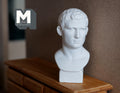1:12 Scale Miniature Roman Style Bust Sculpture, 2-3/4 inch tall, DIY Dollhouse Supply (white)