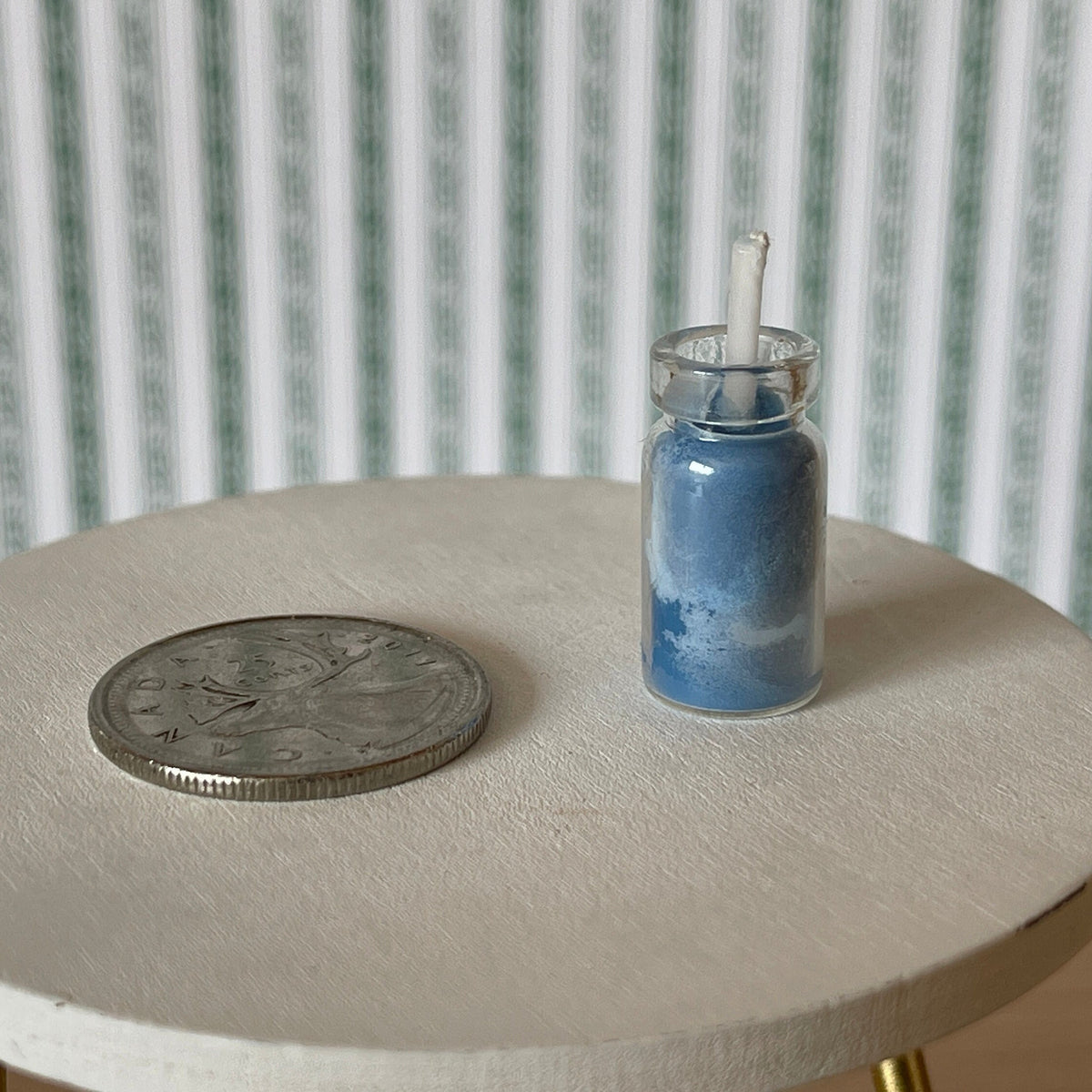 Miniature Candle in Glassware , Miniature Candle in Glass Cylinder , Miniature Candle Jar , Glass Holder , Real Wax with Wick - C086