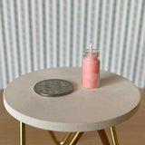 Miniature Candle in Glassware , Miniature Candle in Glass Cylinder , Miniature Candle Jar , Glass Holder , Real Wax with Wick (pink) - C086