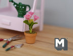 Dollhouse potted flower, dolls house flower, decoration living room 1 12th scale miniature - H032