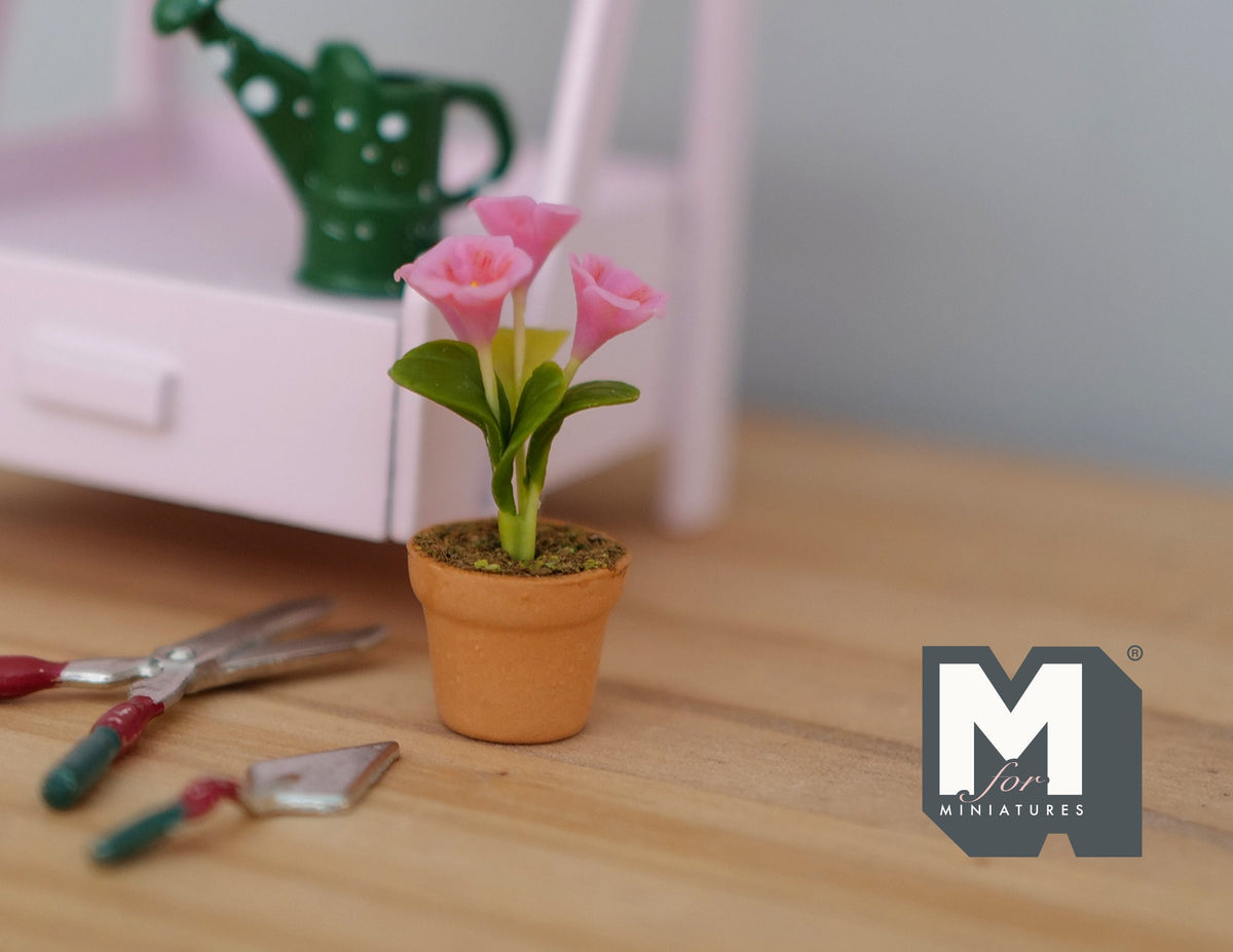 Dollhouse potted flower, dolls house flower, decoration living room 1 12th scale miniature - H032