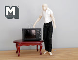 Dollhouse Supplies Vintage Style TV , 1:12 Scale Miniature Classic Style Television - H036