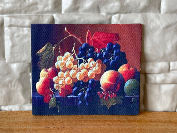 1:12 Miniature Canvas Assorted Fruits , Miniature Painting (printed on canvas) - F053