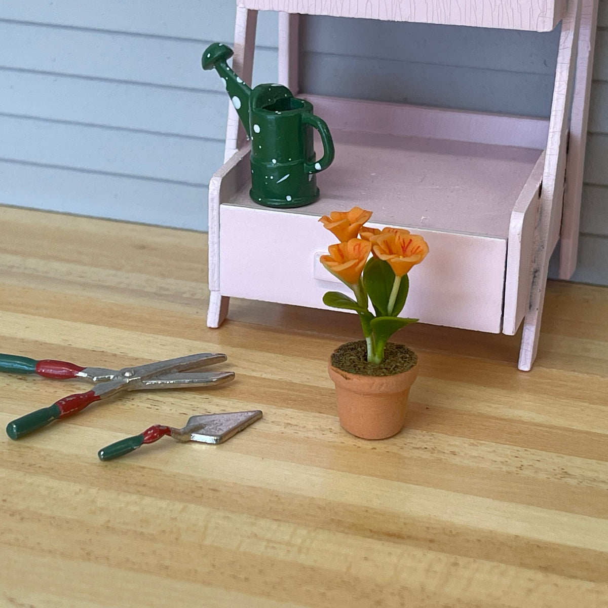 1:12 Miniature Clay Planter Pot , Miniature Potted Flowers , Dollhouse Potted Flowers , Dollhouse Flowers , Miniature Flowers - H032
