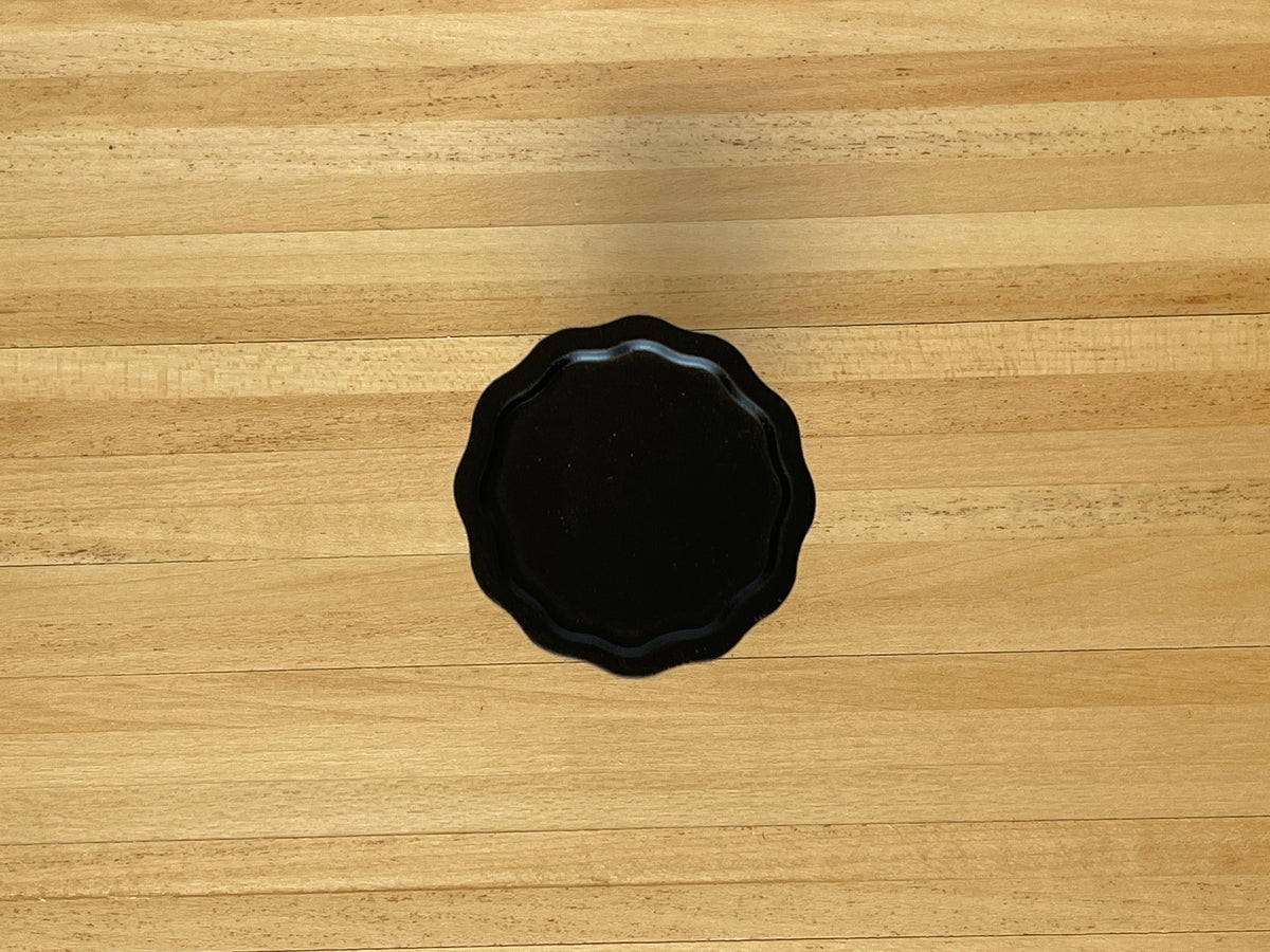 1:12 Scale Miniature Wood Pie Crust Round Table, Tripod Pedestal Base, 2-3/16 inch tall, DIY Dollhouse Supply (black)