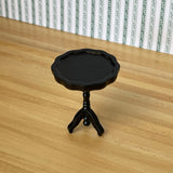 1:12 Miniature Pie Crust Coffee Table , Miniature Coffee Table , Miniature End Table , Dollhouse Supplies Round Table - I009