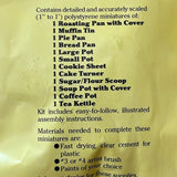 14 Piece DIY Miniature Cookware Kit (Self assemble and paint) from Chrysnbon - I017