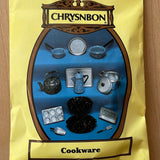 14 Piece DIY Miniature Cookware Kit (Self assemble and paint) from Chrysnbon - I017