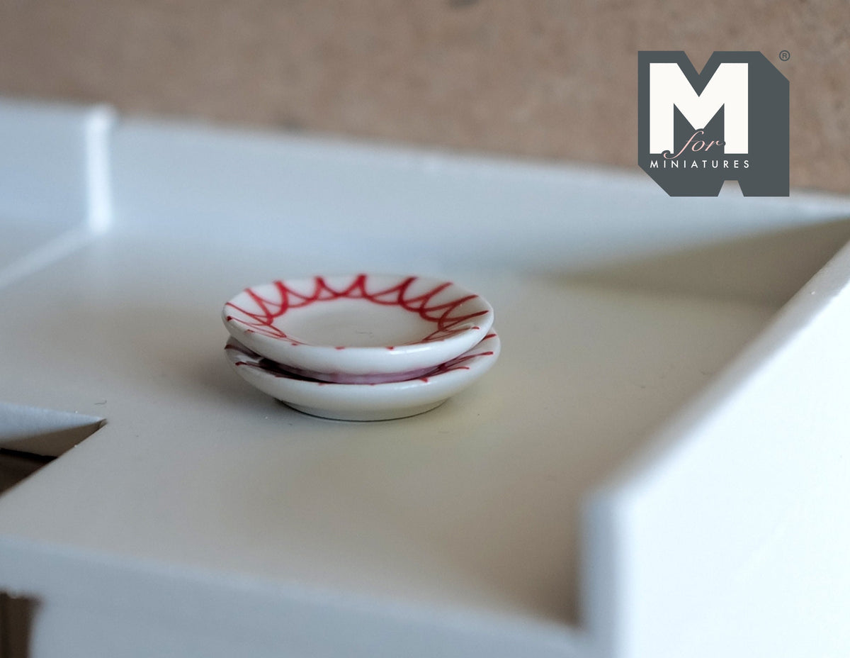 1:12 Dollhouse Miniature Plate set of 2 - A075