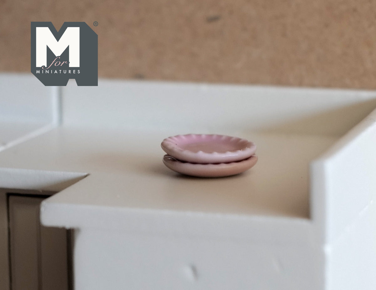 1:12 Dollhouse Miniature Small Plate set of 2 - A039